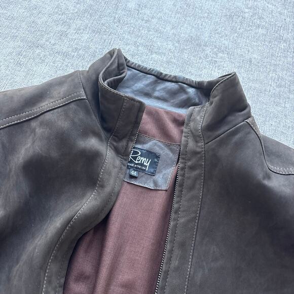 $1,300 Remy Leather Men’s Martin Brown Jacket - Picture 4 of 8